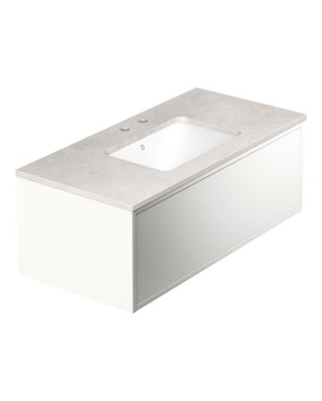 Gustavsberg Ducentic GB71DCVU10DHSG1200 Kommodpaket 100 cm, vit/grå sten, 2 blandarhål Vit/Grå sten, Badrum