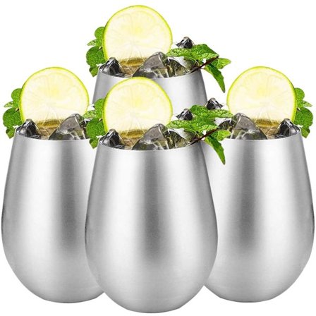 Uknuselige rustfrie stålvinsglass - 500 ml vinglass