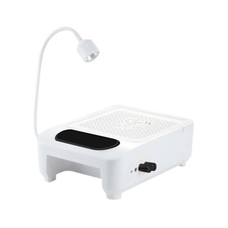 Kraftfull nageldammsamlare 4500RPM Nageldammsugare Återanvändbart filter med praktisk dyna Bärbar nageldammsamlare för polering