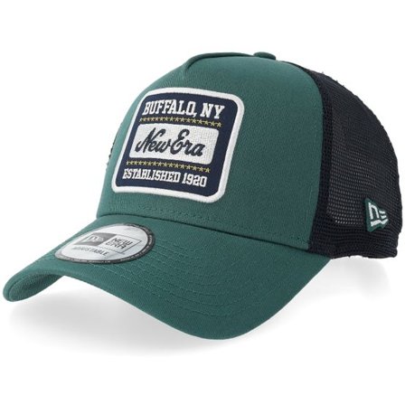 New Era - Grön trucker Keps - Ne Patch Pine Green/Black Trucker @ Hatstore