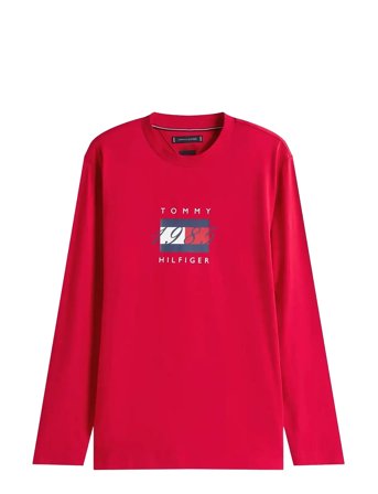 Tommy Hilfiger | Linear Flag Graphic Ls Tee | S