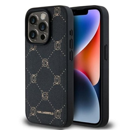 Karl Lagerfeld Magsafe Karl Head-etui for iPhone 15 Pro Max - Svart