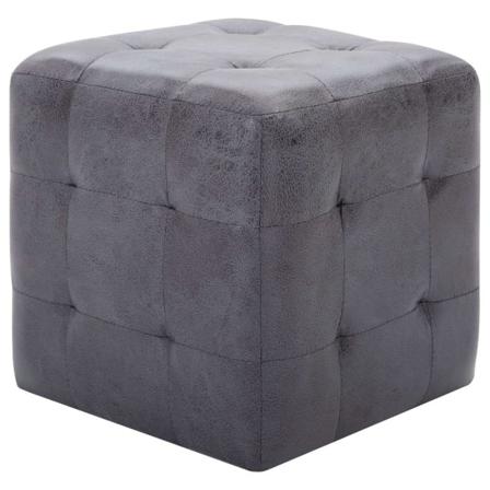 Vidaxl Sängbord 2 St Grå 30x30x30 Cm Konstmocka Grå