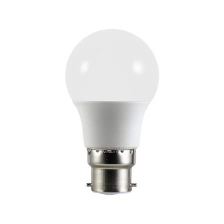 6-pak B22 bajonetpærer 5W, LED golfpærer hvid 3000K, 40W Inc