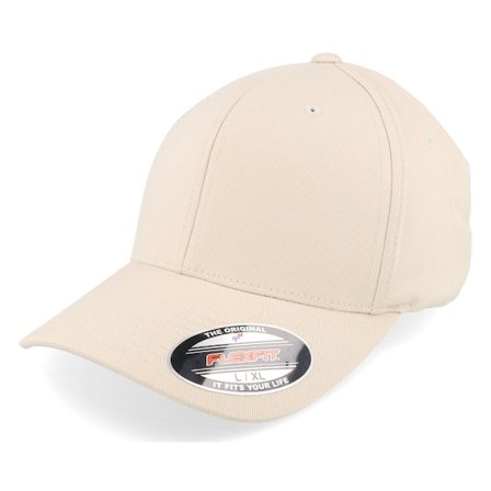Flexfit - Beige flexfit Czapka Z Daszkiem - Wooly Combed Stone Flexfit @ Hatstore