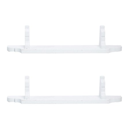 Pakke Mini Hus Oppbevaringshylle Modell Hvit Oppbevaringshylle Mikro Møbler (10.5X2.2X2CM, Hvit)