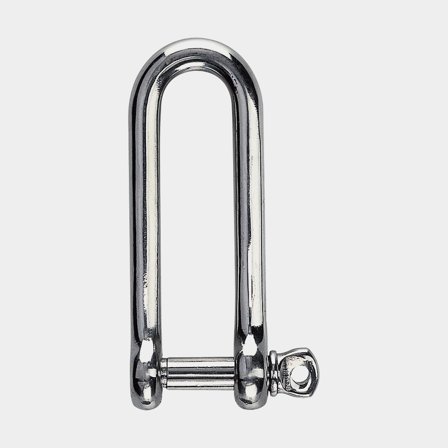 Gerader Schäkel lang NOCK Essentials, Ø10 mm, 75 mm, Edelstahl, mit Gewindeflügelschraube - Boot