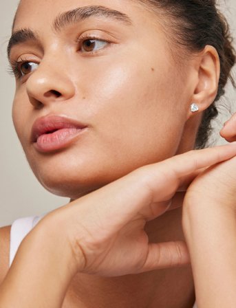 Enamel Copenhagen Studs, Rio - Silver - ONE SIZE