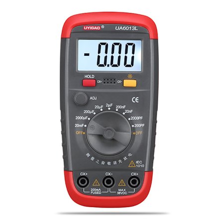Digital Kondensator Måler Tester 0.1pF - 20000uF med LCD Display Kapacitans Kondensator Tester Måleinstrument (Batteri Ikke Inkluderet)