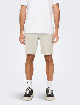 ONLY & SONS Onsmark 0011 Cotton Linen Shorts Noos - Beige - S