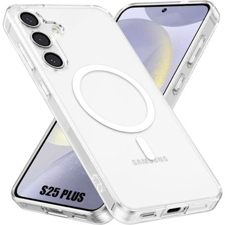 Skyddsskals - BOOLING - för Samsung Galaxy S25 Plus - Silikon - Transparent - Magnetring