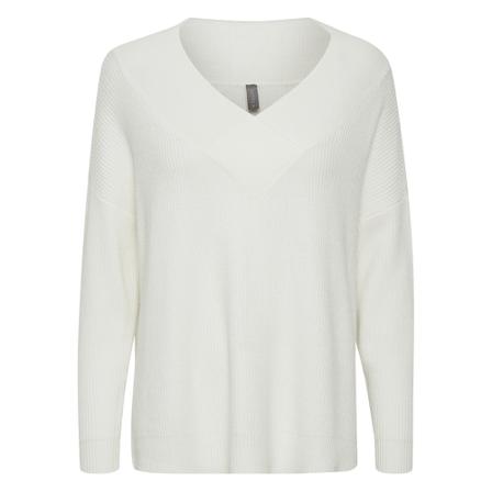Culture V-neck Pullover Hvid, Dame