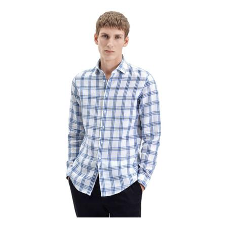 Seidensticker Linen shirt Slim , Blauw , Heren , Maat: XL