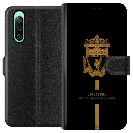 Kompatibelt Plånboksfodral till Sony Sony Xperia 10 IV Liverpool klubbemblem röd vit svart design