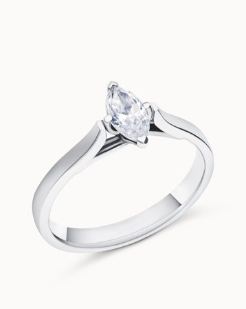 Solitairering Magdalena 950 Platin Naturlig Diamant 0.30 Carat - Forlovelsesringe & Vielsesringe hos Vanbruun