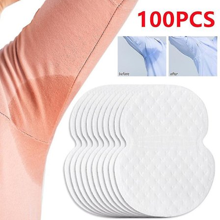 100 stk/sett Underarm Pads Kjole Klær Perspirasjon Deodorant Pads Armhulepleie Svetteabsorberende Pads Deodorant For Kvinner Menn