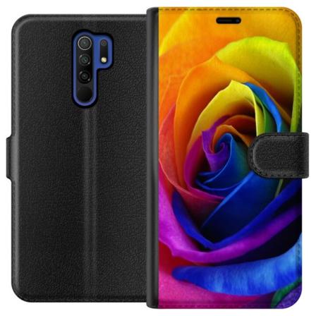 Xiaomi Redmi 9 Plånboksfodral Rainbow Rose