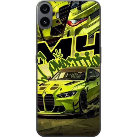 Kompatibel Mobilcover til Nothing CMF Phone 1 Bluey-familien i glad tegnestil med blomsterbaggrund og legende farvepalet