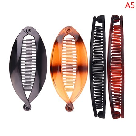 1Set Fiskform Hår Klo Clips Banan Barrettes Hårnålar Hår