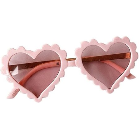 Barn Småbørn Baby Pige Dreng Hjerteformede Anti-UV Solbriller, Briller til Festfotografering Udendørs Strand 1-8 År