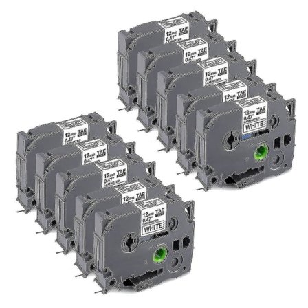 10-pakk P Touch Etikettiteippausnauhaa Brother Tze-231 Tze-teipille 12mm 0,47 Laminoitu Valkoinen null none