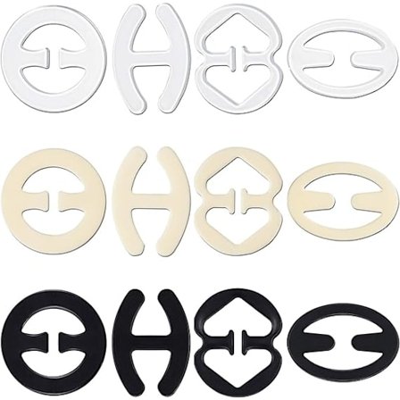 God stroppklips, sett med 12 bakre BH-klips, sklisikker BH-stroppholder, BH-spenne antisklis kontrollklips