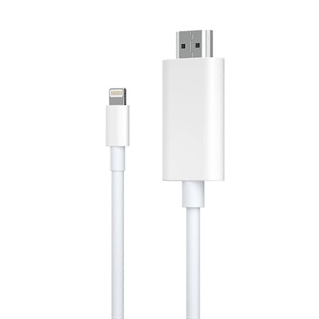 2m Lightning till HDMI-kabel 2K HD Digital AV-adapter Synkroniseringsskärmkontakt för iPhone till TV-projektor