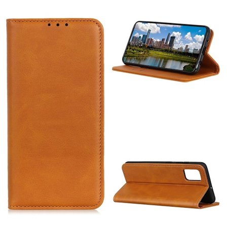Wallet-style ægte Læder Flipcase til Samsung Galaxy S20 Fe 5G / 20 Fe - Brun