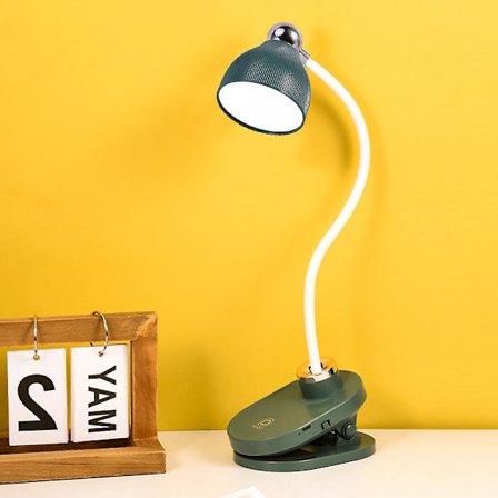 Skrivebordslampe Clip On Lamp, skrivebordslampe til hjemmekontor, 3 dæmpbar lysstyrke læselampe, Ring Light Light til sengegavl Computer Videoopkald (