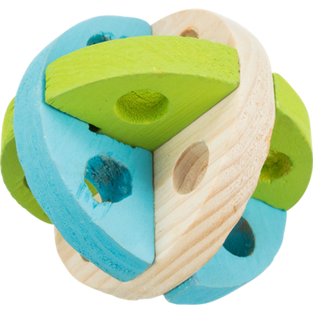 Trixie - Lek- og snackball i tre som kan fylles for gnagere Mix 8 cm - Smådyr - Leketøy og aktivering - Aktiveringsleker og fôrballer - ZOO.no