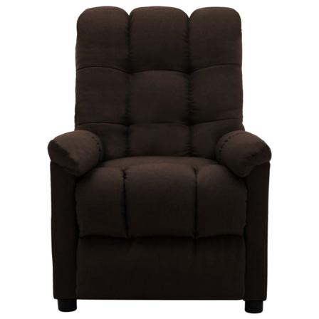 Vidaxl Reclinerfåtölj Mörkbrun Tyg Brun