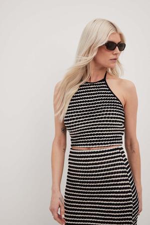 NA-KD Trend Haut dos nu en maille crochetée - Strap & Tie Tops - Multicolore - XX-Small