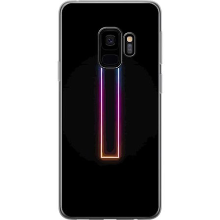 Kompatibel Mobilcover til Samsung Samsung Galaxy S9 Minimalistisk neonbogstav I i regnbuefarver mod mørk baggrund