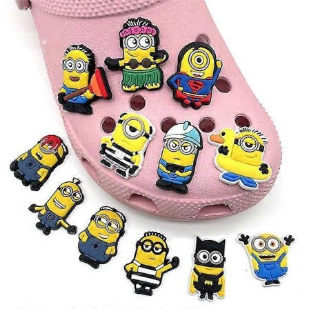 12 stk. Minions Grusomme Mig Sko Charms til Clog Croc Sko DIY Dekoration Sandaler Tilbehør Fans Børn Voksne Festgaver