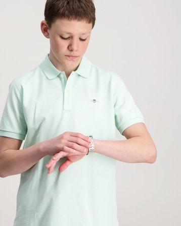 GANT SHIELD SS PIQUE Grön Piké Kille - Kids Brand Store