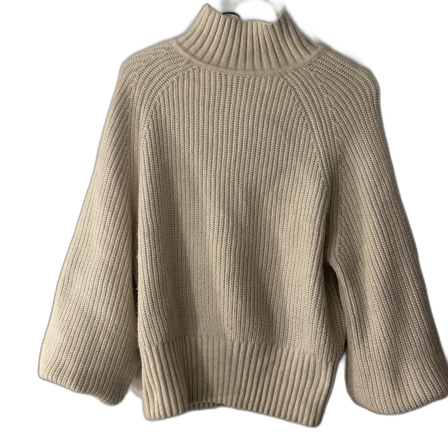 Beige stickad polotröja från H&M