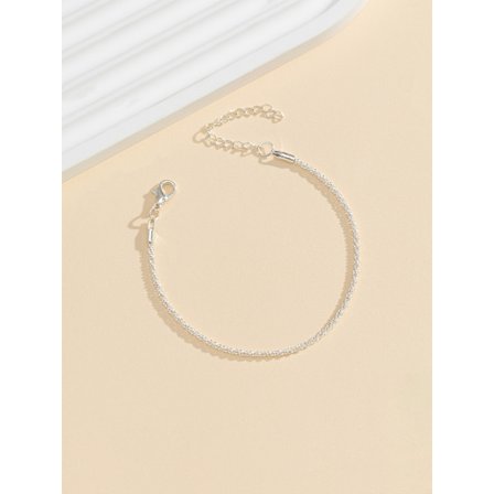 Smaltsølvarmbånd med skinnende led til kvinder - Smykker og gaver