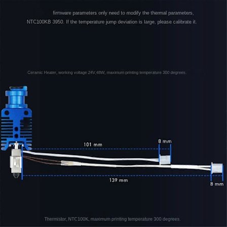 For 3 CR10 VORON 2.4 Hi-End Ekstruder 3D-skriverdeler for 3 V2 CR10S Høyhastighets Skrivehode Hotend Kit