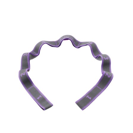 Elastik Yoga Stretching-rem, Multi-loop för sjukgymnastik, lila 9 galler