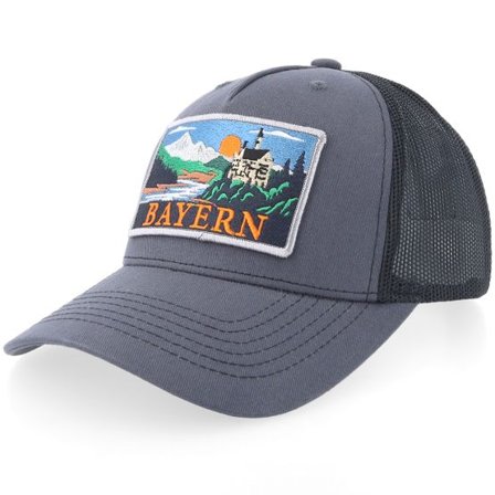 Wild Spirit - Grå trucker Keps - Bundesland Bayern Charcoal/Black A-frame Trucker @ Hatstore