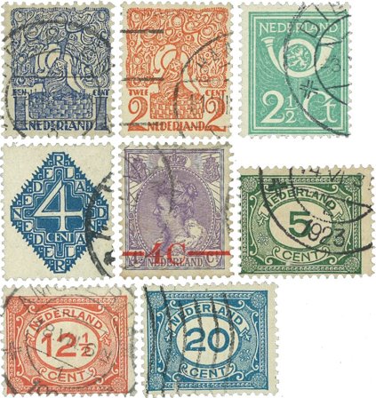 Holland 1921-1923 - NVPH 106-113 - Stemplet