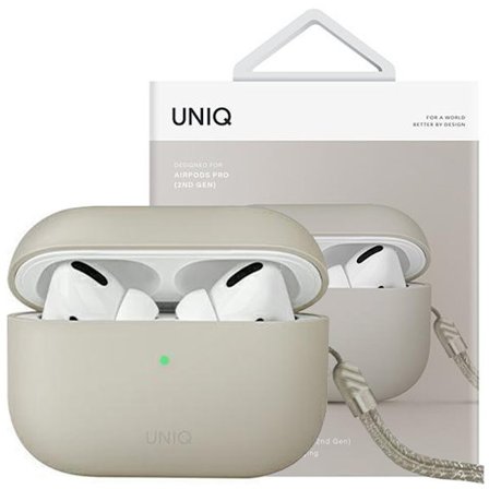 UNIQ-deksel for Lino AirPods Pro 2 gen silikonbeige/beige elfenbensenheter