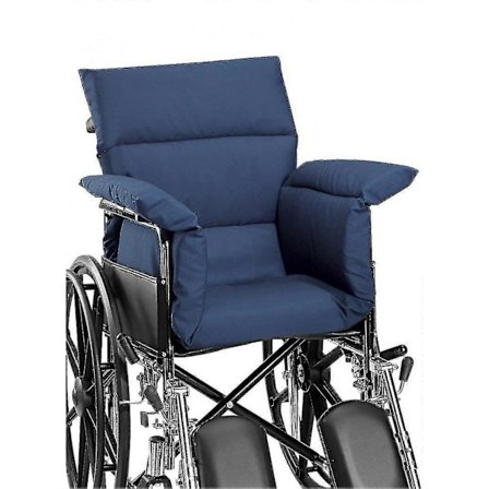 Blå 115 * 100cm speciell anti-liggsårskudde med bomullsklämma, förtjockad rullstolssittdyna, andningsbar och bekväm