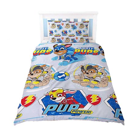 Paw Patrol Super Pups Vändbart Påslakanset Enkelt Flerfärgat