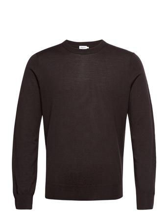 M. Merino Sweater Strikkegenser M. Rund Krage Brun Filippa K