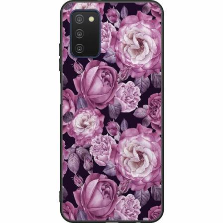Samsung Galaxy A03s Svart Skal Blommor