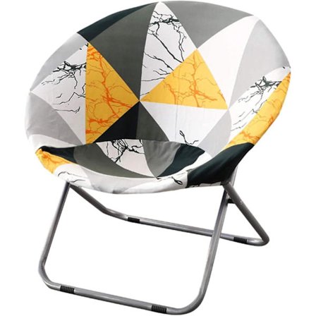 Heytea Rund Fatboy Sittpuff Överdrag Stretch Moon Stol Överdrag Fällbar Camping Stol Överdrag #2