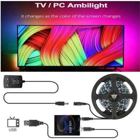 Ambilight LED-strip Ljuskabel Bakgrundsbelysning PC TV 30LEDs/M 4M—yux