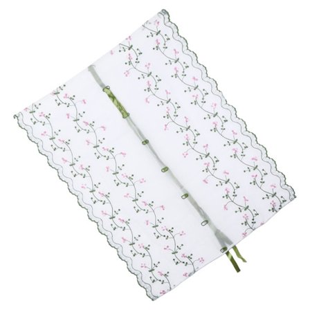 Lantlig Handbroderad Blommig Skir Dörr Café Kök Voile Gardin för Fr