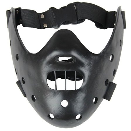 Halloween-maske Hannibal Lecter Maske Skummel Halloween Rollespill Realistisk Skrekk Mordermaske Halv Ansikt Hodeplagg Harpiks